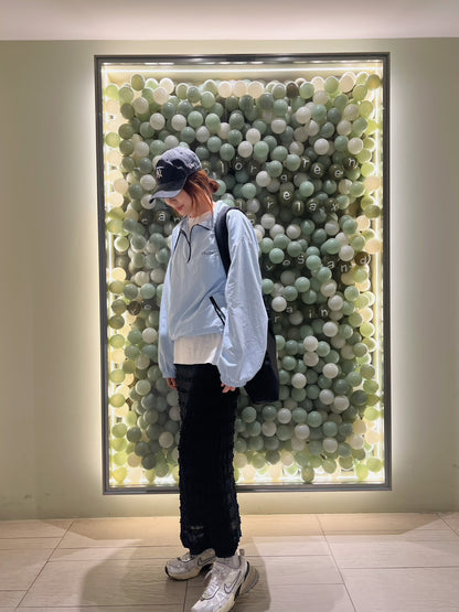 ST4531 降落傘布拉鏈立領上衣