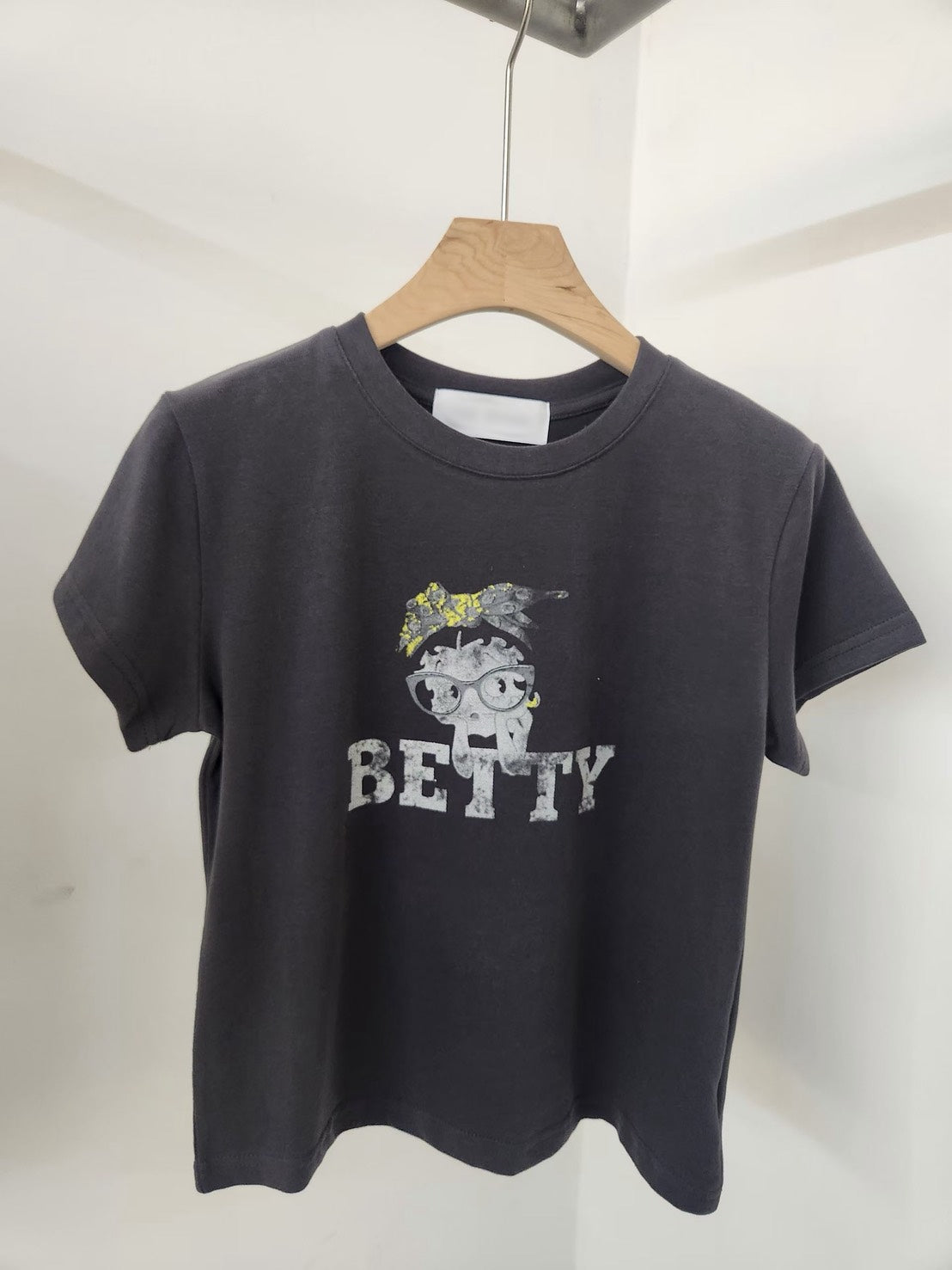 TS901 黑白Betty合版棉T