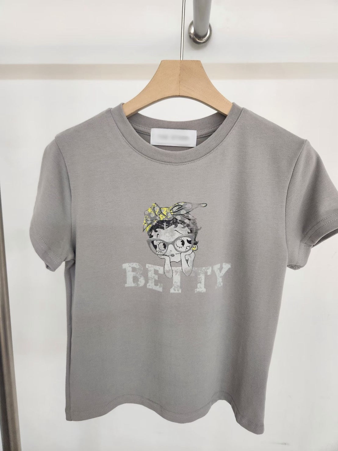 TS901 黑白Betty合版棉T